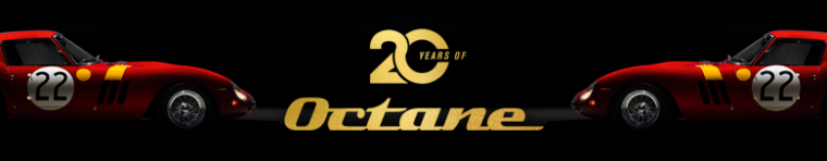 20 Years of Octane logo with red race car